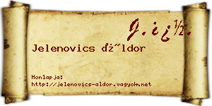 Jelenovics Áldor névjegykártya