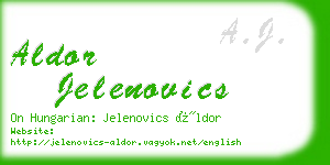 aldor jelenovics business card